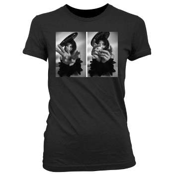 Aubrey Plaza Women's Junior Cut Crewneck T-Shirt