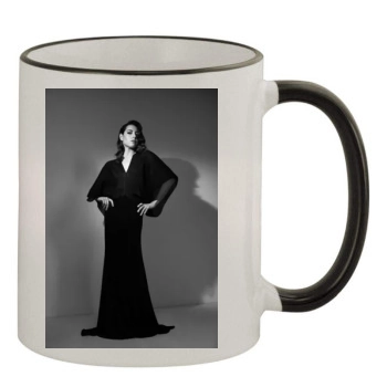 Aubrey Plaza 11oz Colored Rim & Handle Mug