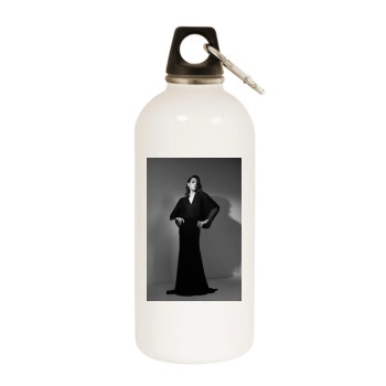 Aubrey Plaza White Water Bottle With Carabiner