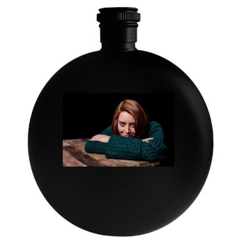 Aubrey Plaza Round Flask