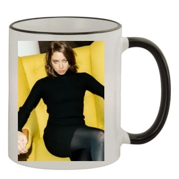 Aubrey Plaza 11oz Colored Rim & Handle Mug