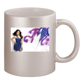 Freida Pinto 11oz Metallic Silver Mug