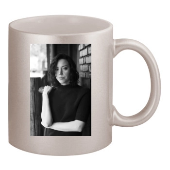 Aubrey Plaza 11oz Metallic Silver Mug