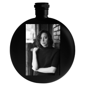 Aubrey Plaza Round Flask