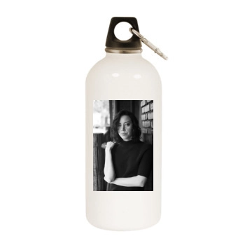 Aubrey Plaza White Water Bottle With Carabiner