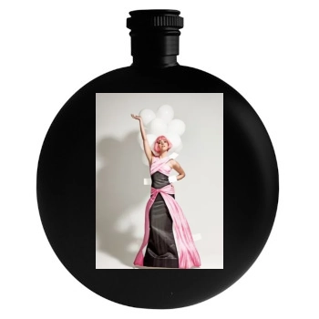 Aubrey Plaza Round Flask