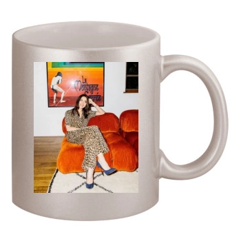 Aubrey Plaza 11oz Metallic Silver Mug