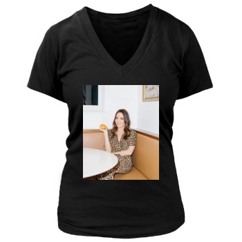 Aubrey Plaza Women's Deep V-Neck TShirt