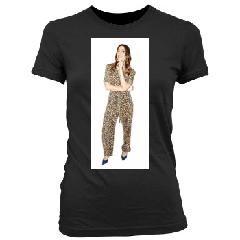 Aubrey Plaza Women's Junior Cut Crewneck T-Shirt