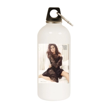 Freida Pinto White Water Bottle With Carabiner