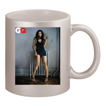 Freida Pinto 11oz Metallic Silver Mug