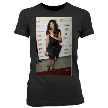 Freida Pinto Women's Junior Cut Crewneck T-Shirt