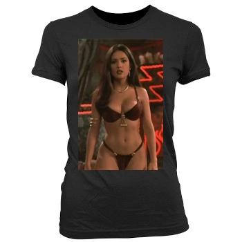 Salma Hayek Women's Junior Cut Crewneck T-Shirt