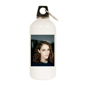 Ariane Labed White Water Bottle With Carabiner