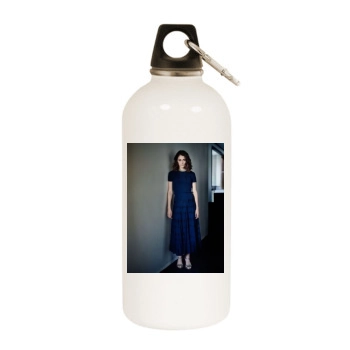 Ariane Labed White Water Bottle With Carabiner