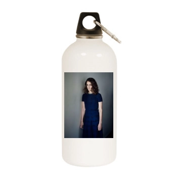 Ariane Labed White Water Bottle With Carabiner