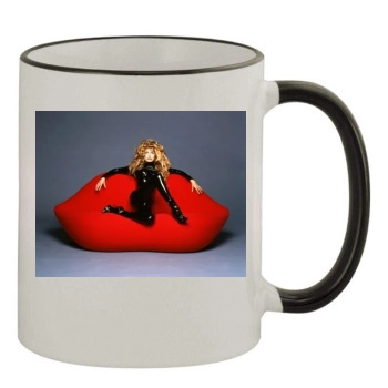 Arielle Dombasle 11oz Colored Rim & Handle Mug