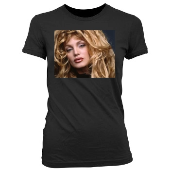 Arielle Dombasle Women's Junior Cut Crewneck T-Shirt