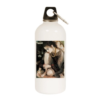 Helena Bonham Carter White Water Bottle With Carabiner