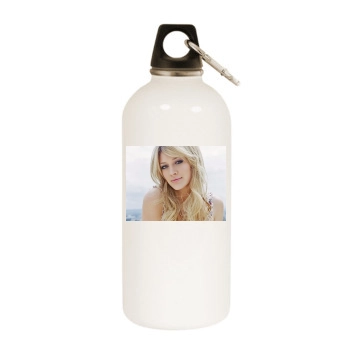 Hilary Duff White Water Bottle With Carabiner