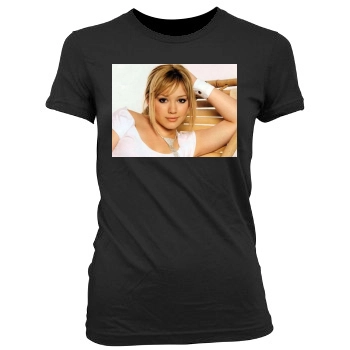 Hilary Duff Women's Junior Cut Crewneck T-Shirt