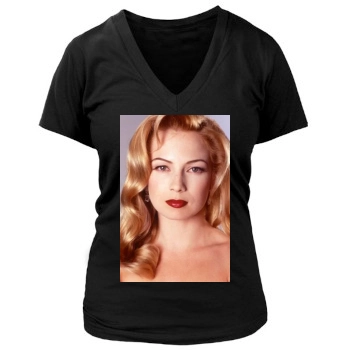 Traci Lords Women's Deep V-Neck TShirt