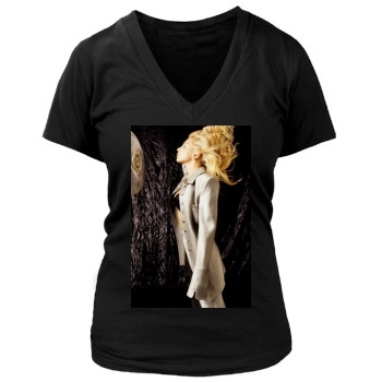 Traci Lords Women's Deep V-Neck TShirt