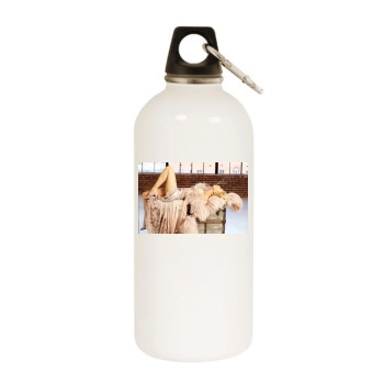 Traci Lords White Water Bottle With Carabiner