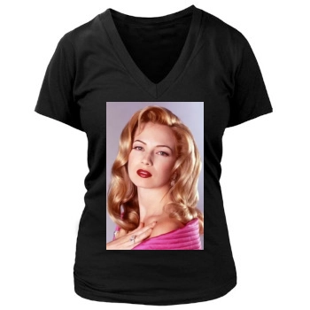 Traci Lords Women's Deep V-Neck TShirt