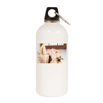 Traci Lords White Water Bottle With Carabiner