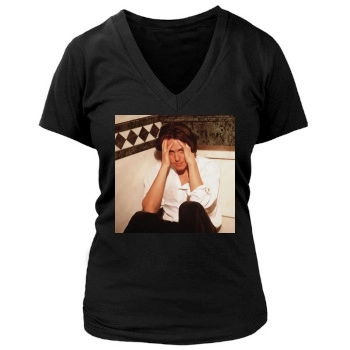 Hugh Grant Women's Deep V-Neck TShirt