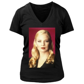 Traci Lords Women's Deep V-Neck TShirt