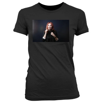 Traci Lords Women's Junior Cut Crewneck T-Shirt