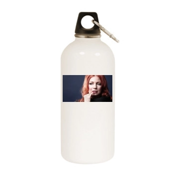 Traci Lords White Water Bottle With Carabiner