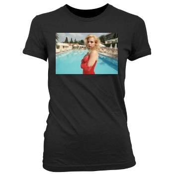 Traci Lords Women's Junior Cut Crewneck T-Shirt