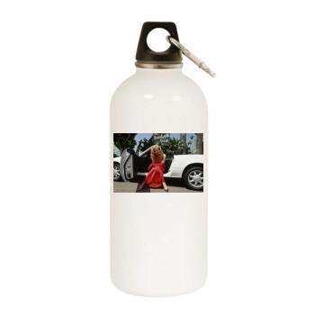 Traci Lords White Water Bottle With Carabiner