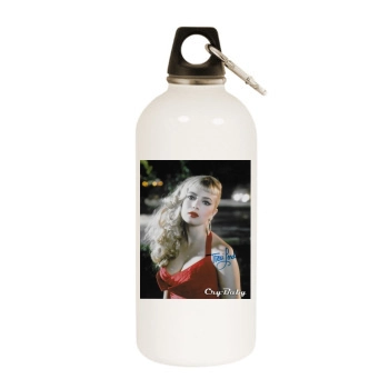 Traci Lords White Water Bottle With Carabiner