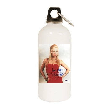 Traci Lords White Water Bottle With Carabiner