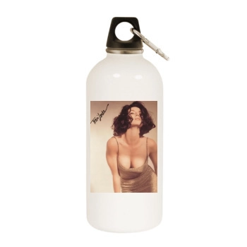 Traci Lords White Water Bottle With Carabiner