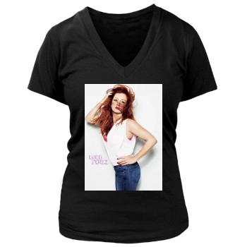 Traci Lords Women's Deep V-Neck TShirt