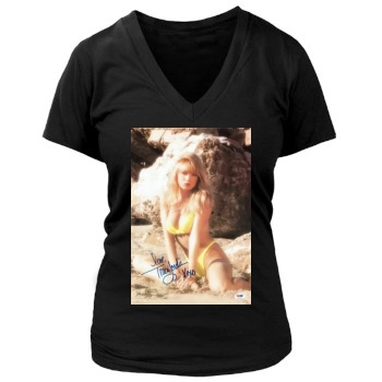 Traci Lords Women's Deep V-Neck TShirt