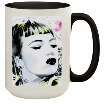 Traci Lords 15oz Colored Inner & Handle Mug