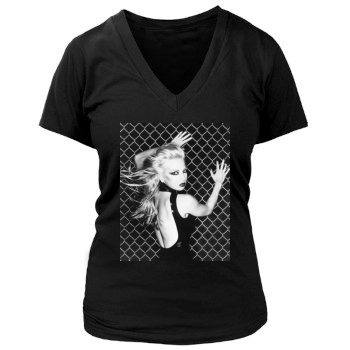 Traci Lords Women's Deep V-Neck TShirt