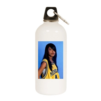 Aaliyah White Water Bottle With Carabiner