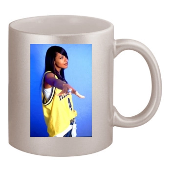 Aaliyah 11oz Metallic Silver Mug