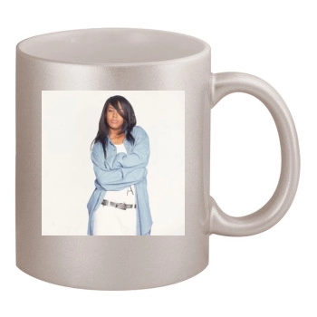 Aaliyah 11oz Metallic Silver Mug