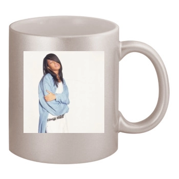 Aaliyah 11oz Metallic Silver Mug