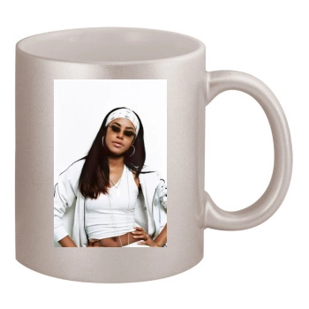 Aaliyah 11oz Metallic Silver Mug