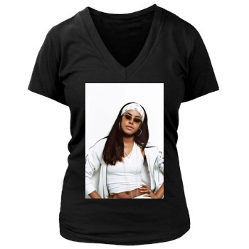 Aaliyah Women's Deep V-Neck TShirt