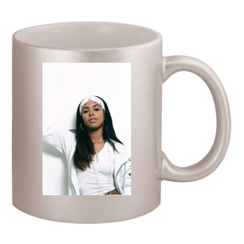 Aaliyah 11oz Metallic Silver Mug